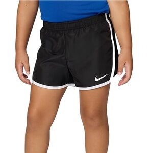 NWT Nike Girls unisex Black Shorts w White Accents, dri fit Small 4-5years